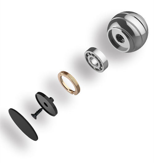 Brinquedo de Secretária Giroscópio Anti-Stress 45 mm – Dourado Rosa