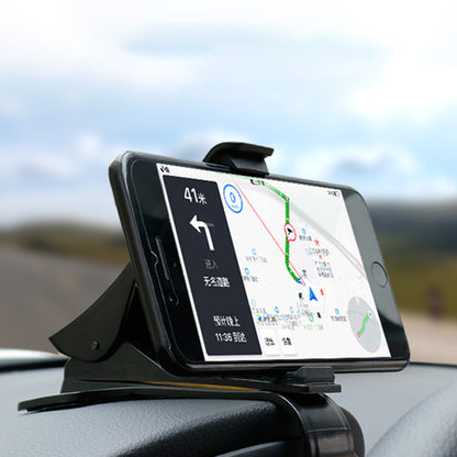 Suporte de telemóvel rotativo com clipe ajustável para tablier do carro