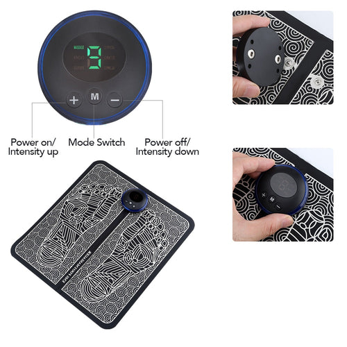 Tapete de Massagem EMS para Pés – Alívio e Relaxamento Corporal