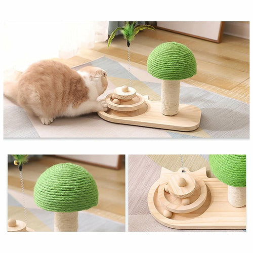 Poste de Arranhar para gato em Forma de Árvore com Brinquedo