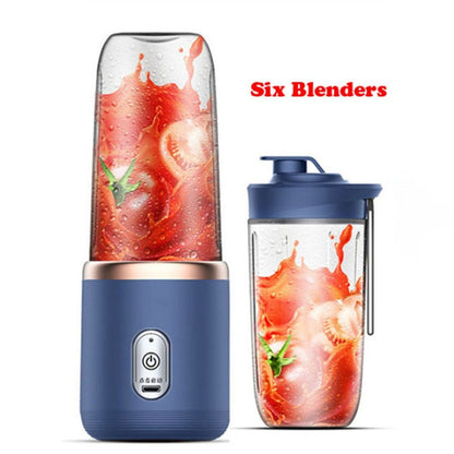 Liquidificador Portátil Elétrico de 400ml com 6 Lâminas
