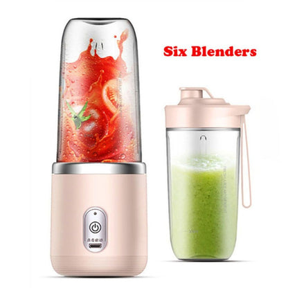 Liquidificador Portátil Elétrico de 400ml com 6 Lâminas
