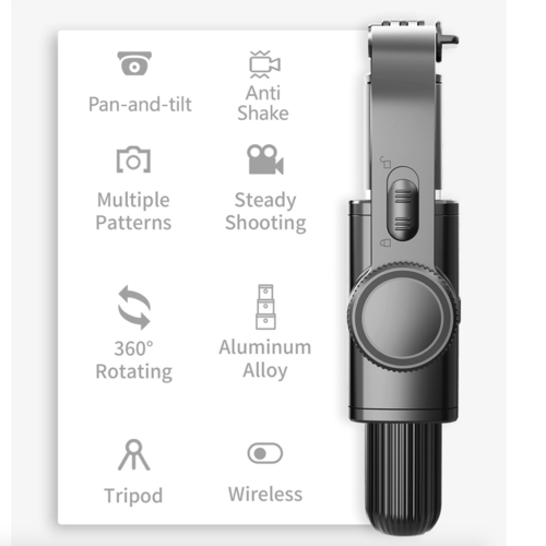 Estabilizador Tripé e Stick de Selfie Ninja para Telemóvel