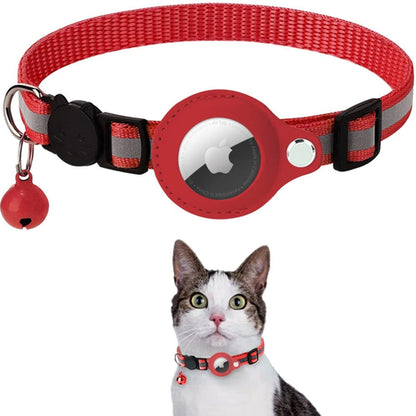 Coleira Refletora com Suporte para AirTag – Para Gatos e Cães
