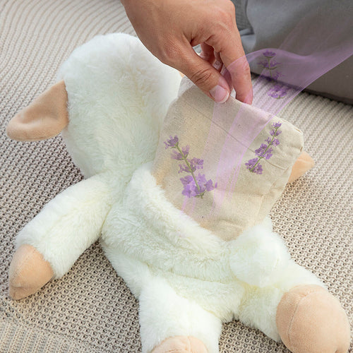 Ovelha, Brinquedo de peluche com propriedades relaxantes e calmantes