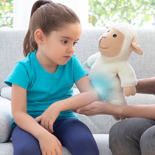 Ovelha, Brinquedo de peluche com propriedades relaxantes e calmantes