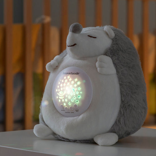 Peluche Ouriço com Ruído Branco e Projetor de Luz Noturna Spikey InnovaGoods