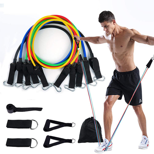 Kit de Fitness 11 em 1 — Bandas de Resistência para Treino Completo
