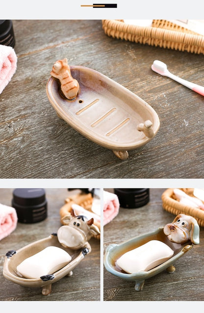 Suporte de Sabonete Criativo em Forma de Banheira