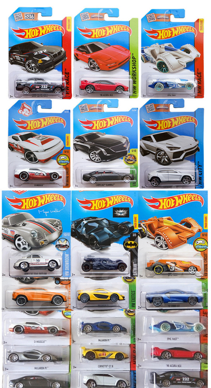 Mini carros de corrida Hot Wheels à escala 1:64 – diversão para os mais pequenos