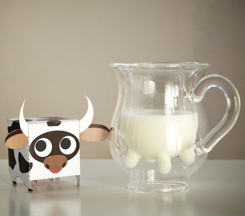 Jarro leiteira criativo ‘Calf & Half’ – design divertido inspirado no leite e perfeito para servir café ou chá