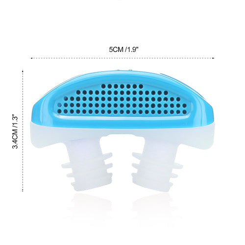 Dispositivo anti-ronco em silicone – azul para noites tranquilas